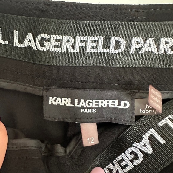Karl Lagerfeld Black Straight Leg Pants - Picture 3 of 3